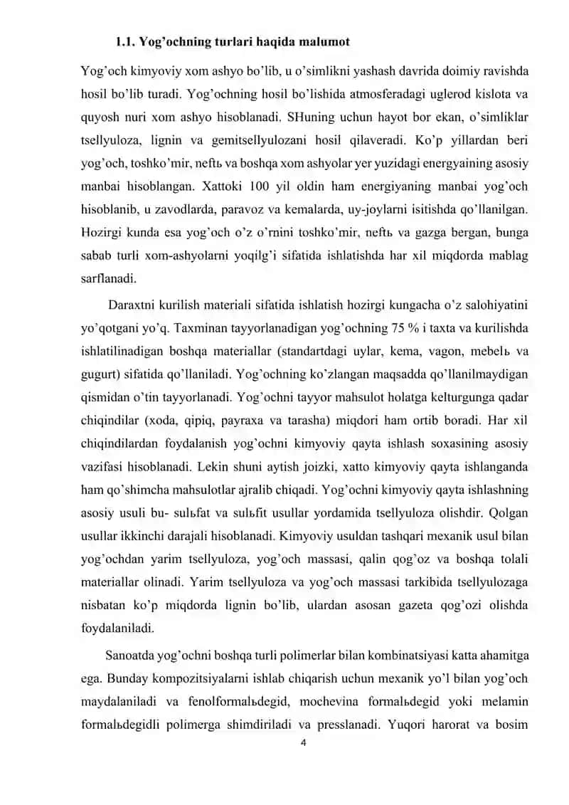 Yog`och xomashyodagi nuqsonlarni aniqlash va ularni bartaraf etishni o`rganish 4