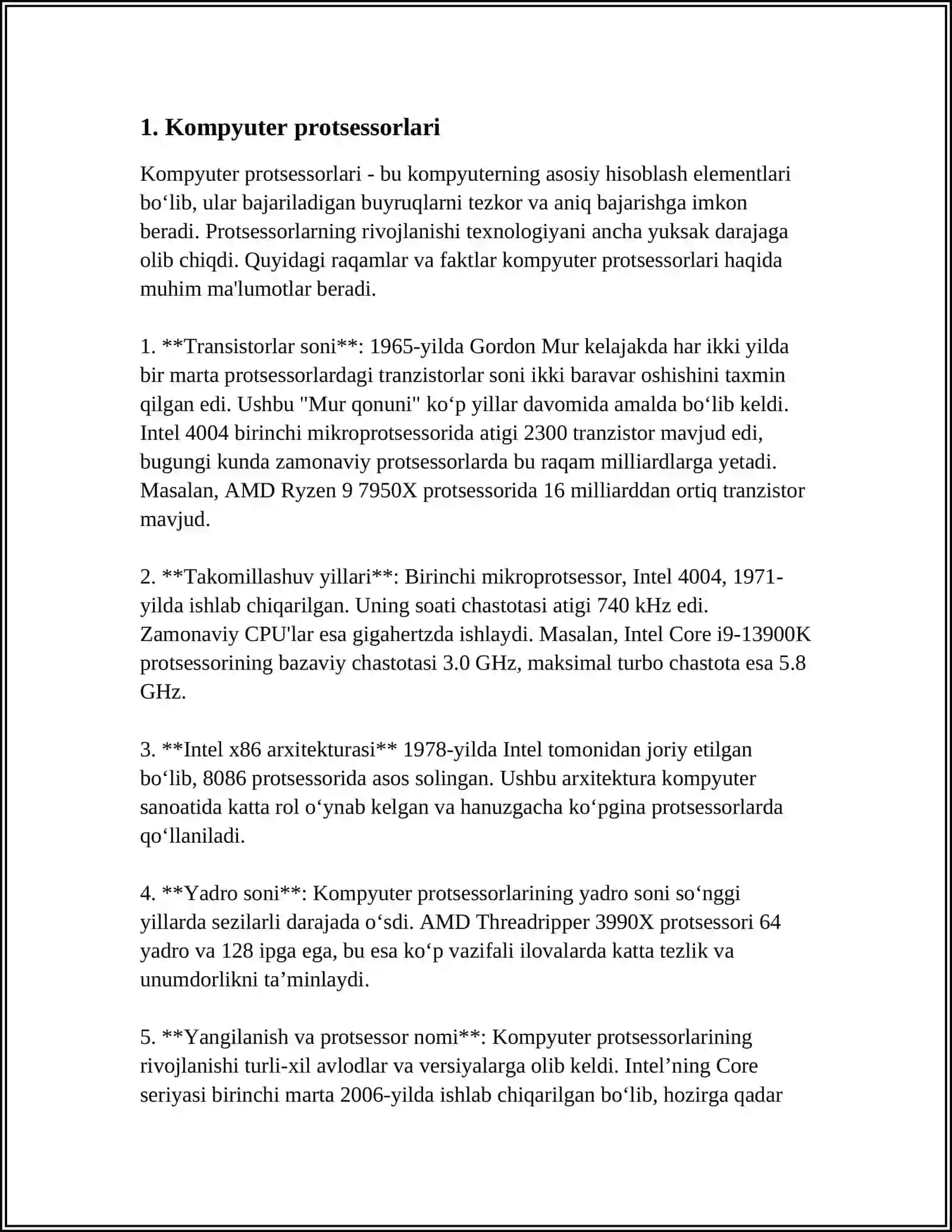 Kompyuter protsessorlari 4