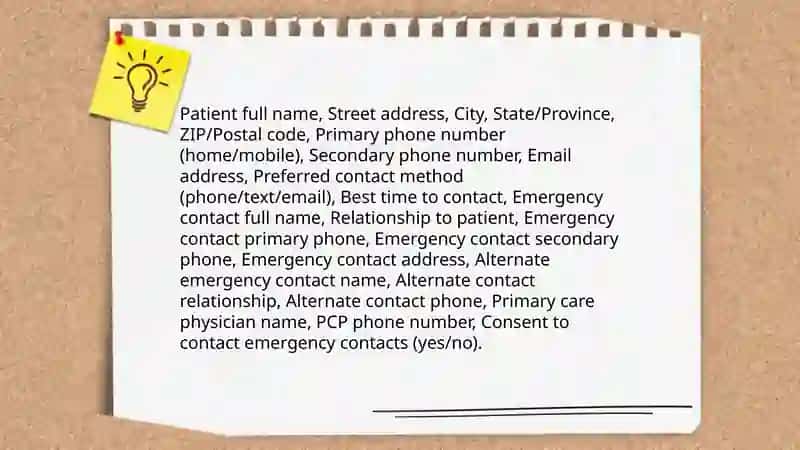 Patient Admission Form Design 4