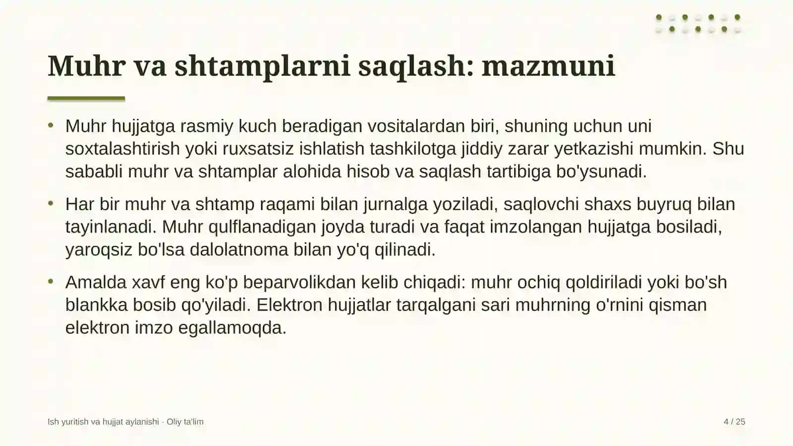 Avtomobil transportida tashkilot muhri va shtamplarini saqlash 4