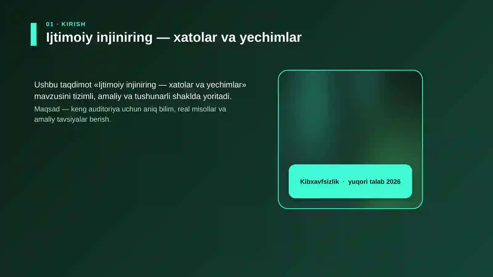 Ijtimoiy injiniring — xatolar va yechimlar 4
