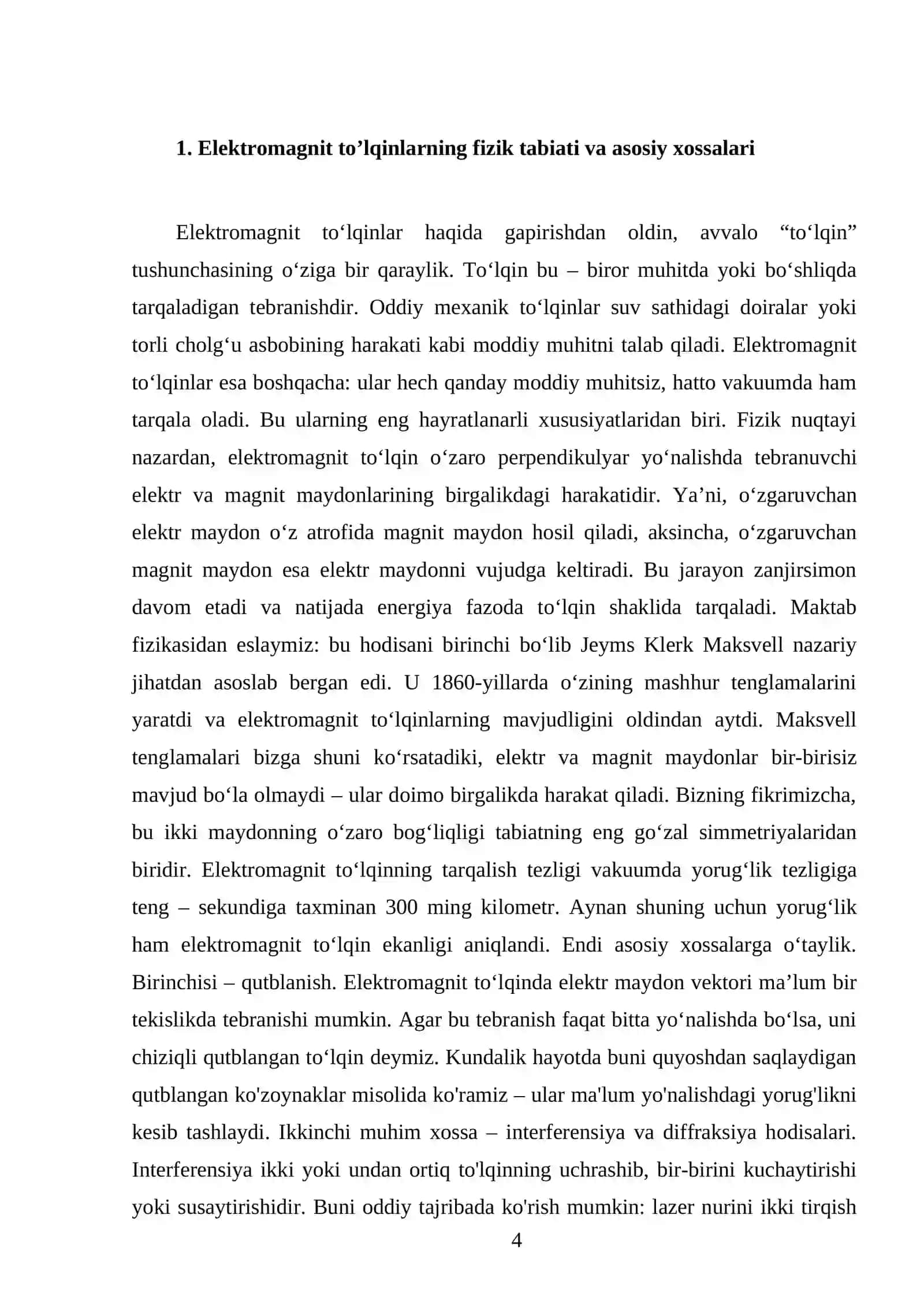 Elektromagnit to’lqinlar 4