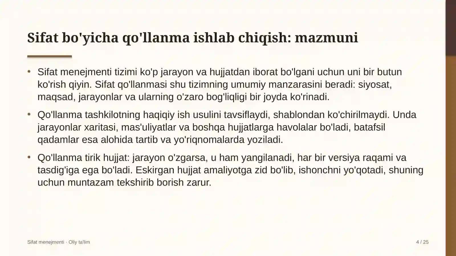 o'quv markazlarida sifat bo'yicha qo'llanma ishlab chiqish 9246 4