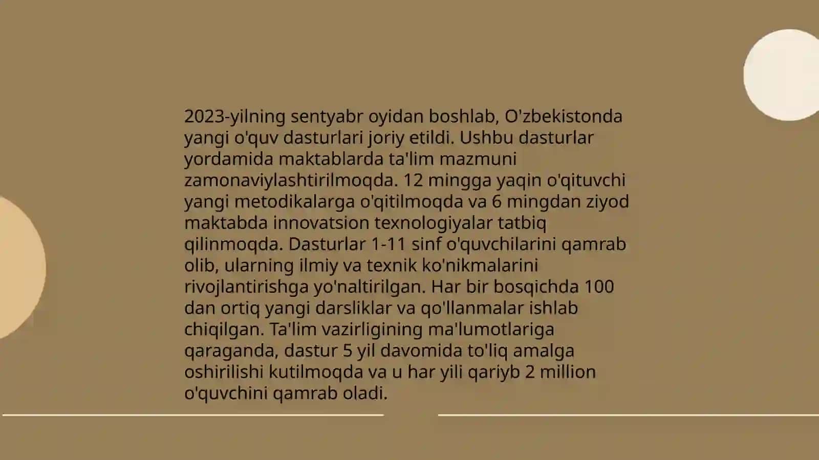 Oʻzbekiston Resbuplikasida ta'lim sohasida amalga oshirilgan islohotlar 4