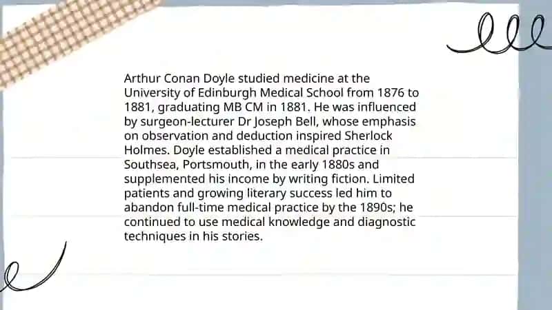 Arthur Conan Doyle' life and great works 4