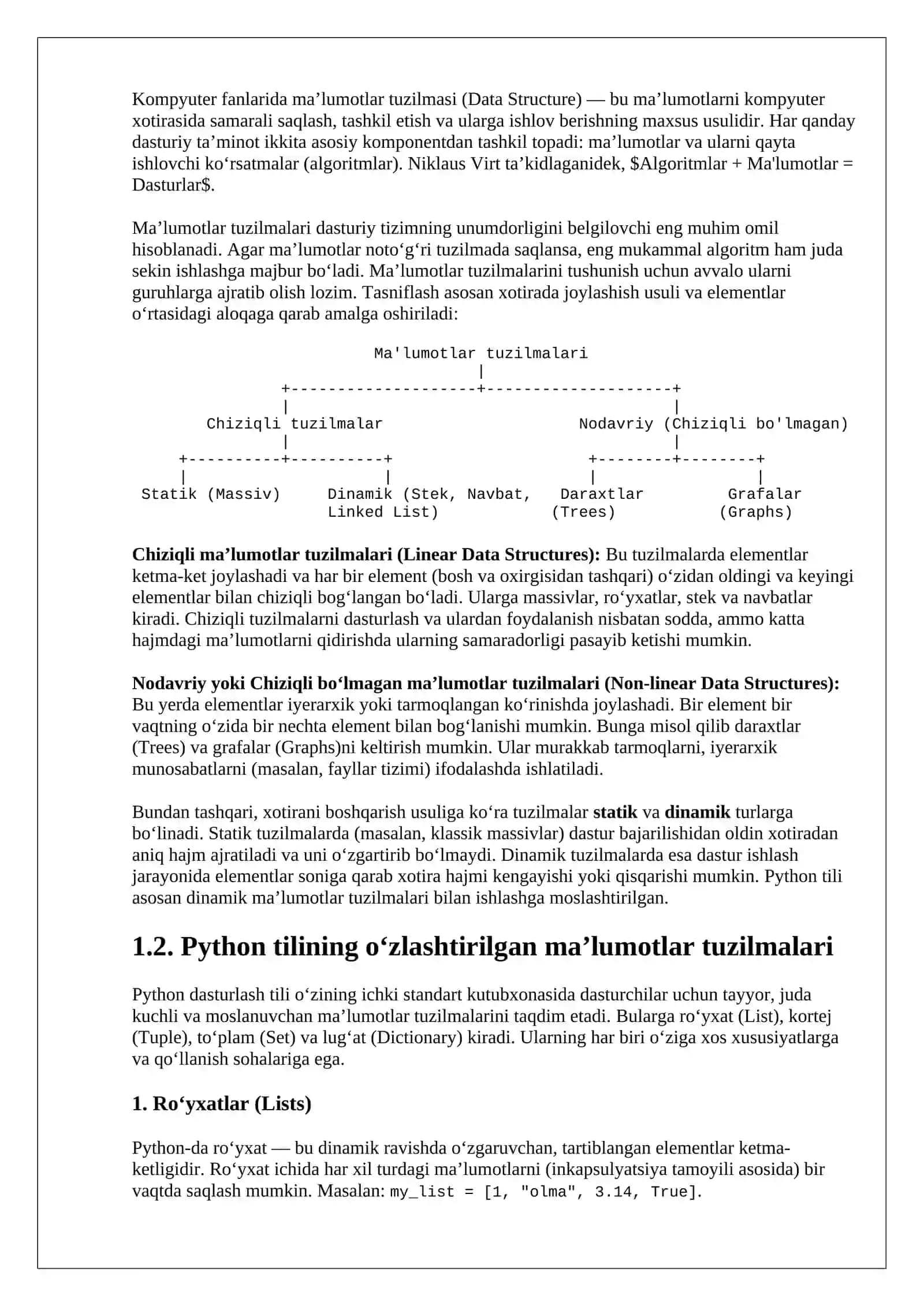 Python dasturlash tilida maʼlumotlar tuzilmalari va algoritmlarni loyihalash 4