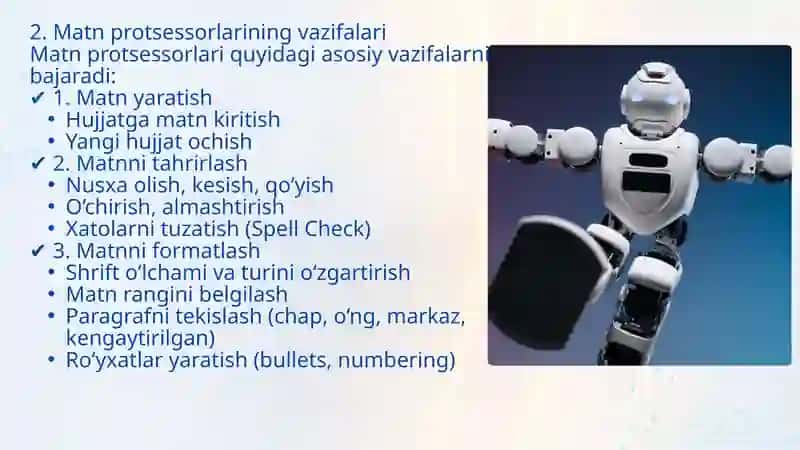 Matn protsessorlari: MS Word asoslari 4