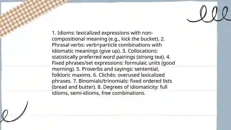 Phraseology as a subsystem of the language 4