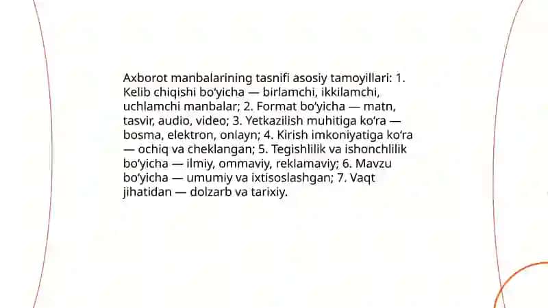 Axborot manbalari va ularning turlari 4