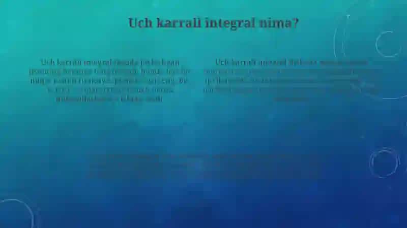 Uch oʻlchovli integralning tatbiqlari 4