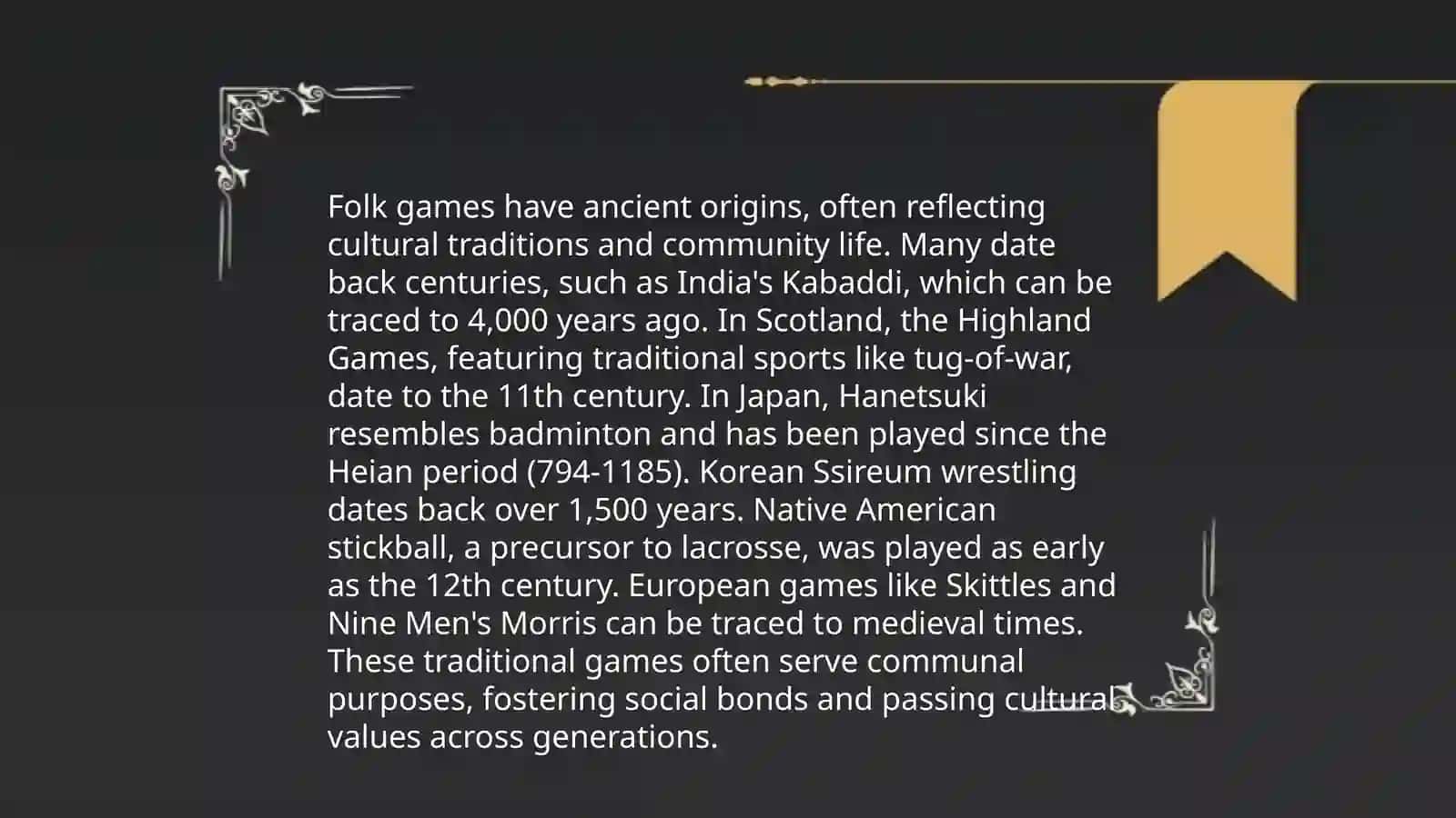 Folk games and gaming instruments 4