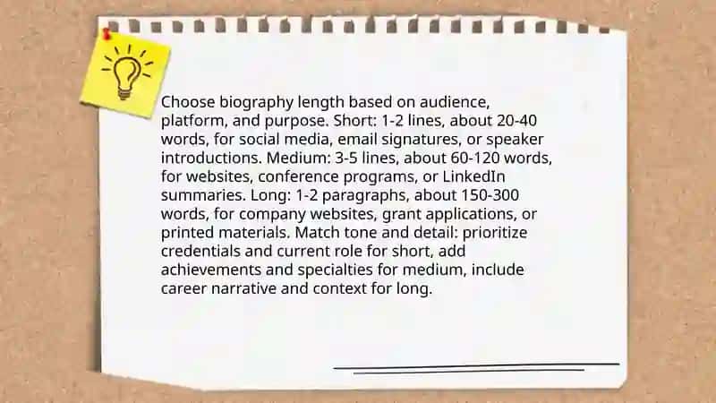 Writing professional biography 4