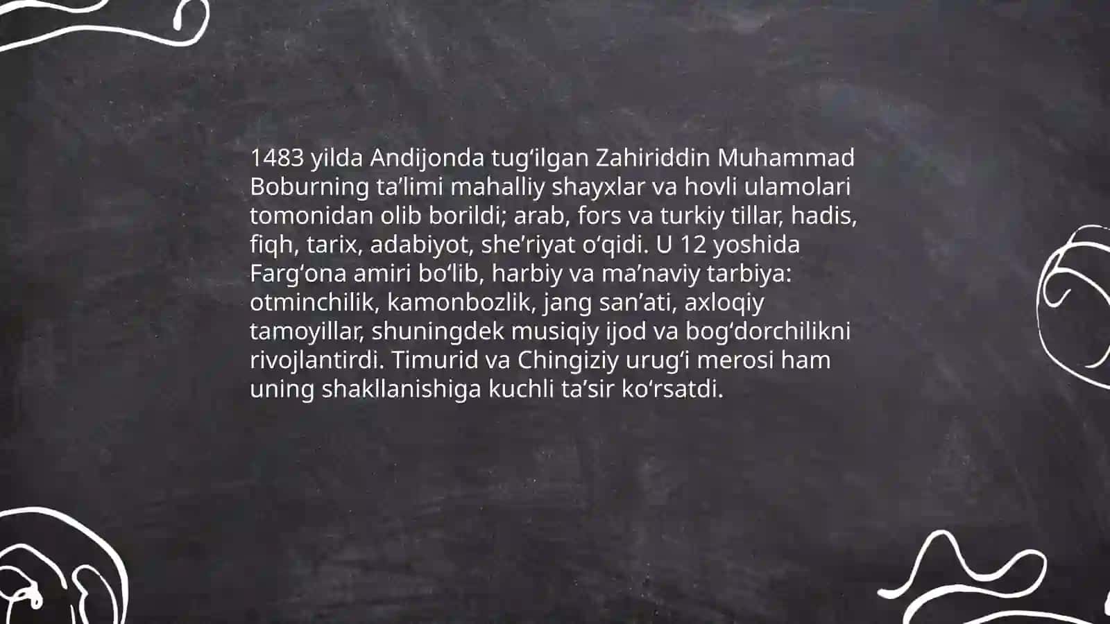Zahiriddin Muhammad Bobur va Boburnoma 4