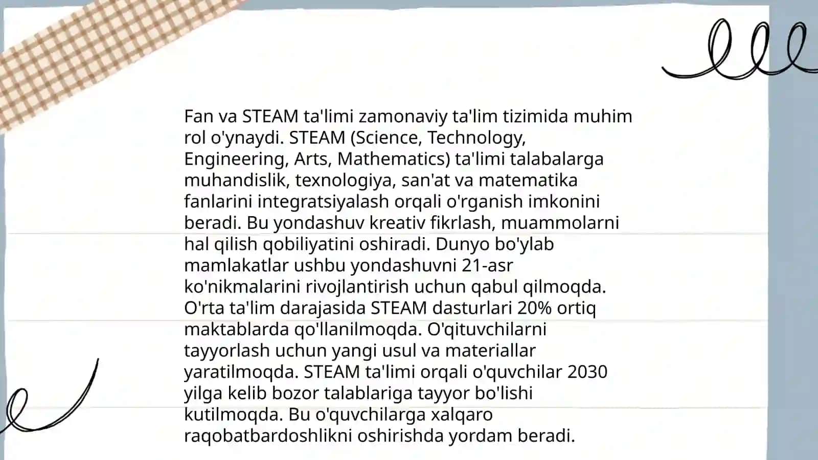 STEAM ta'lim (STEAM education) 4