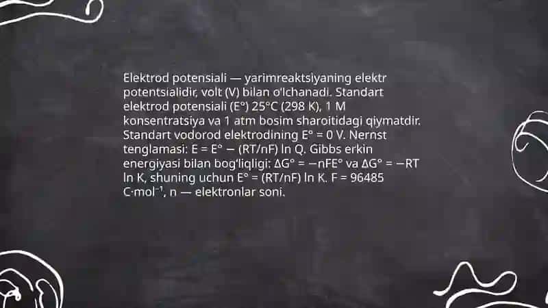 Elektron kimyo asoslari 4