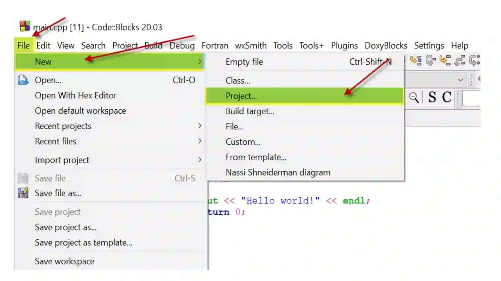 Code Blocks C++ 4
