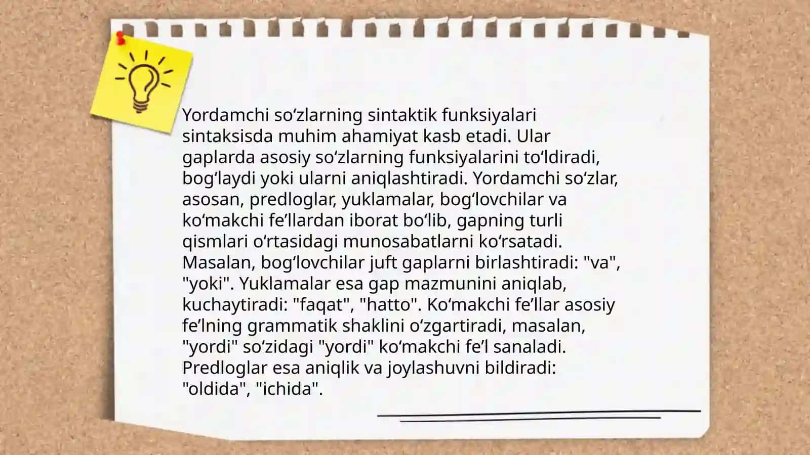 Yordamchi so‘zlarning turlari 4