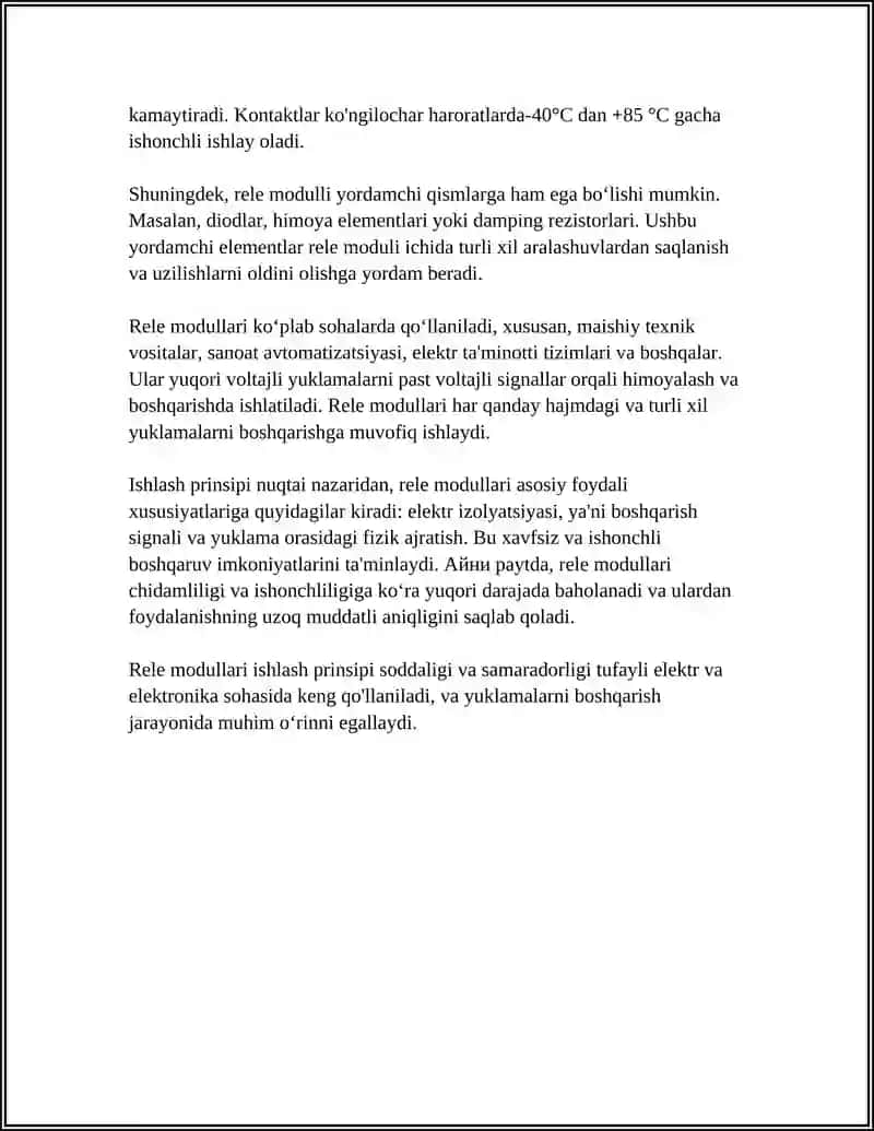 RELE MODULI ORQALI YUKLAMALARNI BOSHQARISH 4