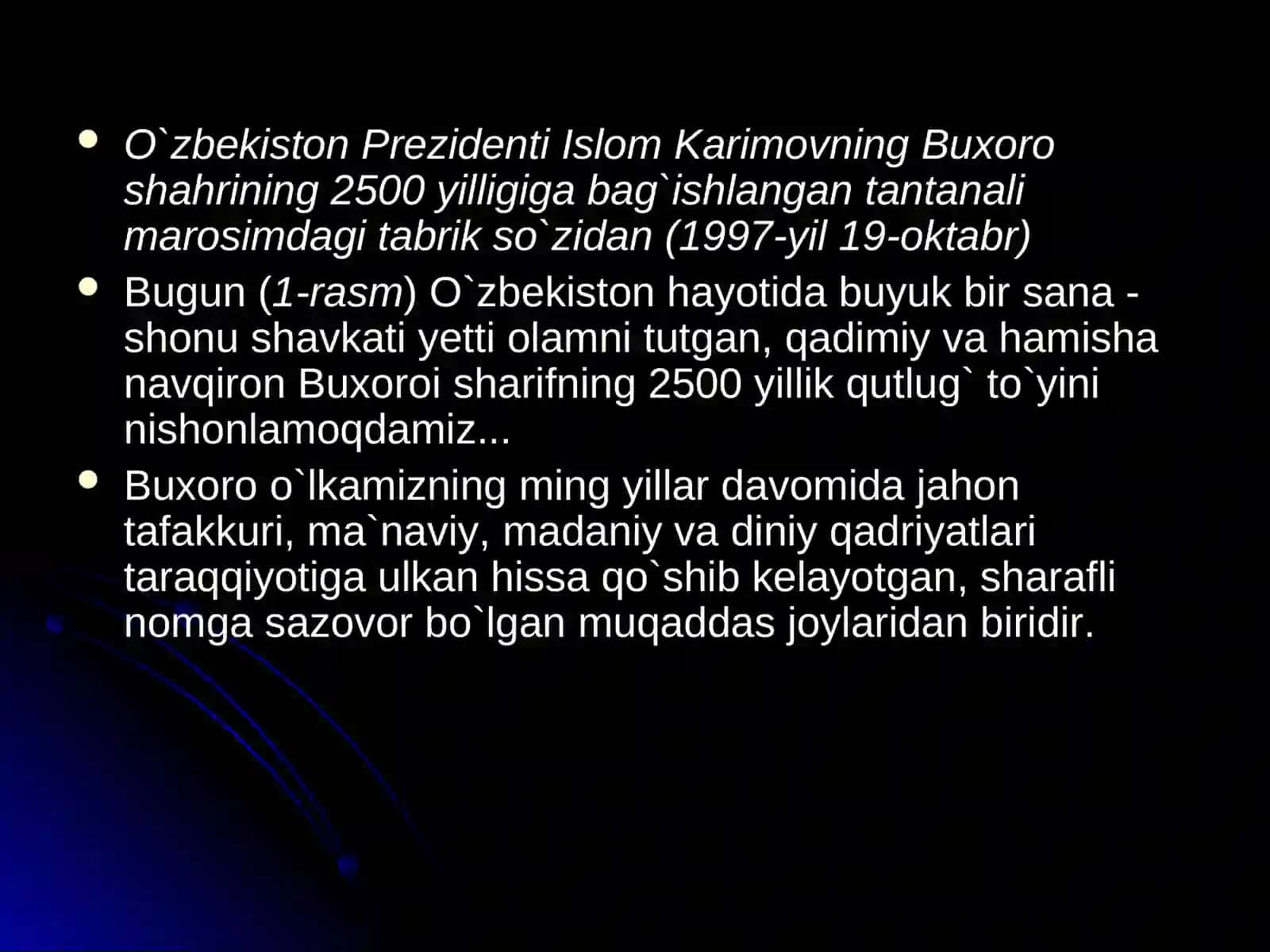 Buxoro va Xiva shahrining 2500 yilligi 4
