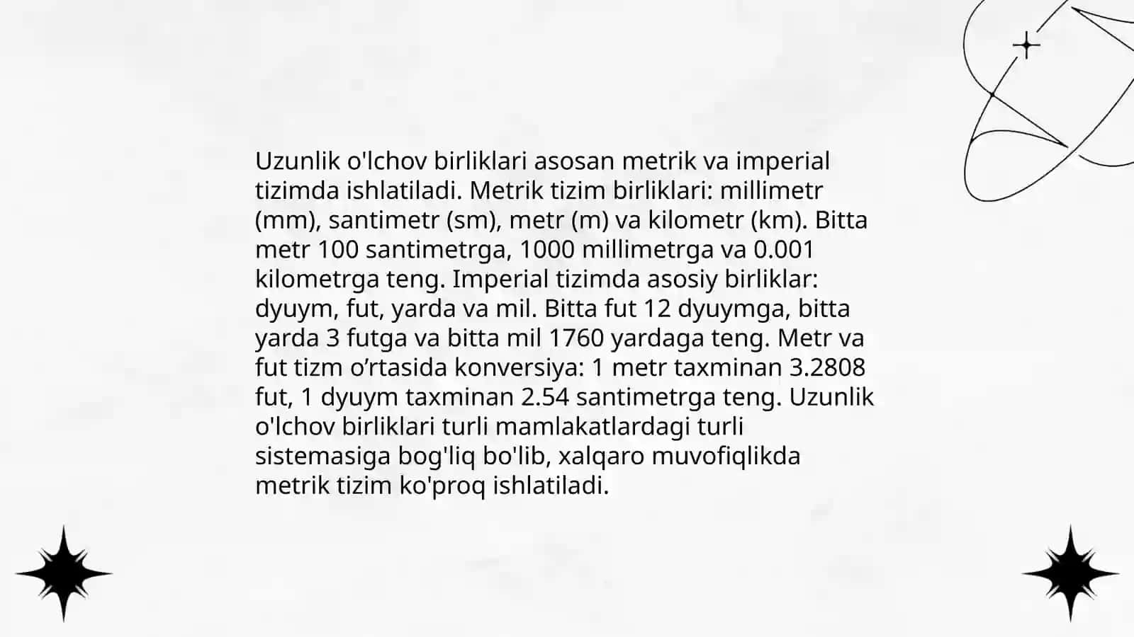 O'lchov birliklari tarixi 4