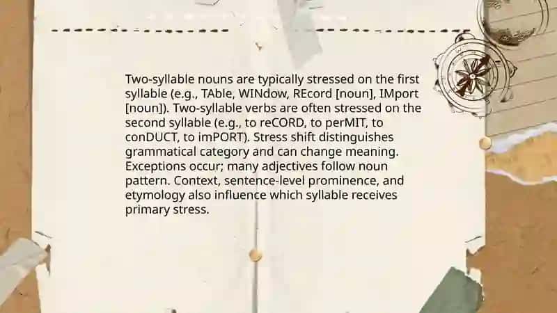 Word stress in English:Rules, Patterns, and Functions 4