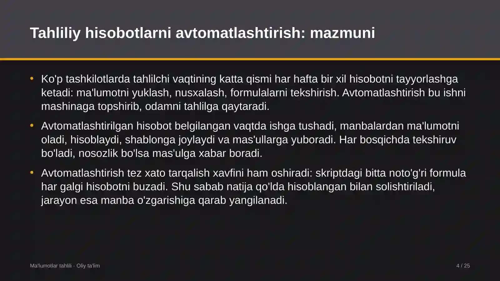 Asfalt-beton zavodlarida tahliliy hisobotlarni avtomatlashtirish 4