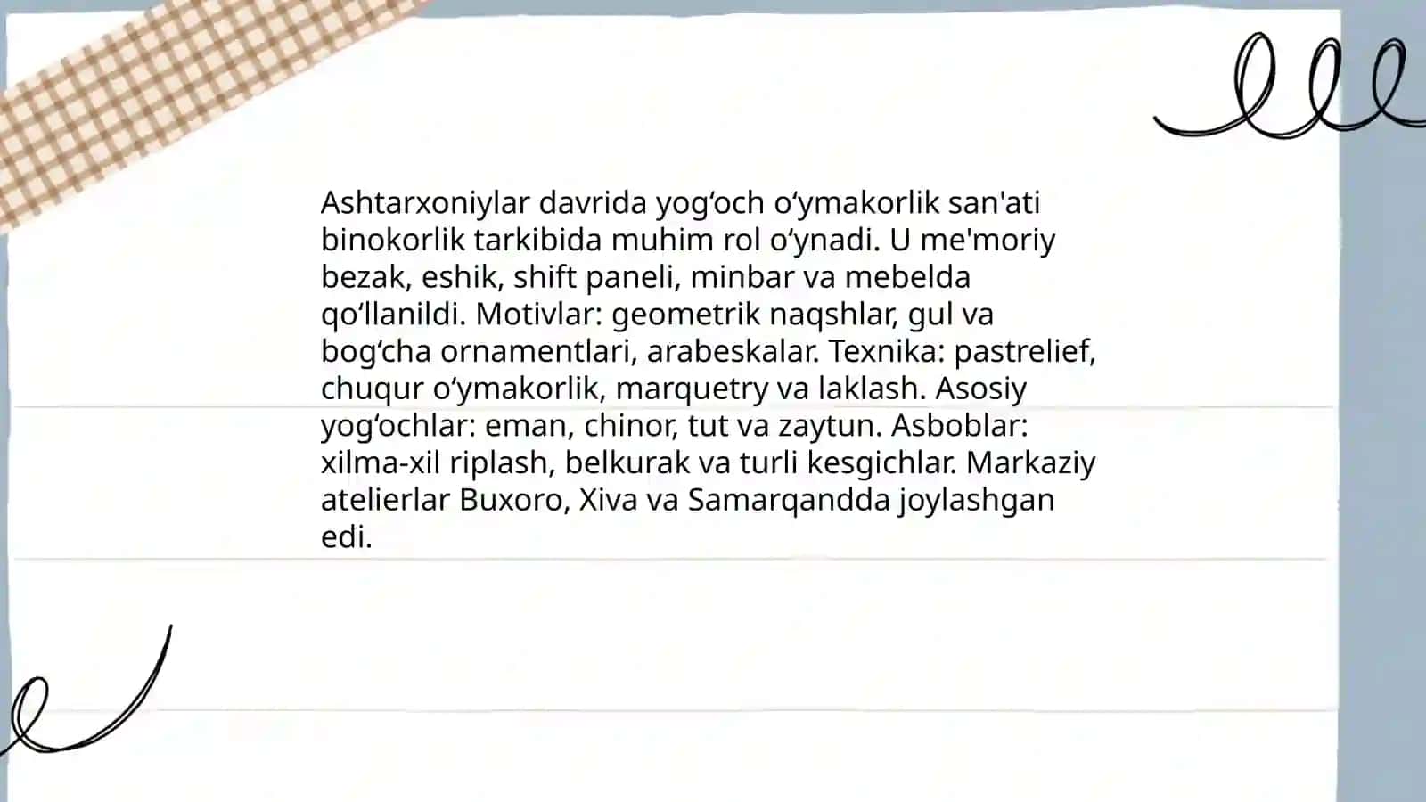Ashtarxoniylar davrida binokorlik 4
