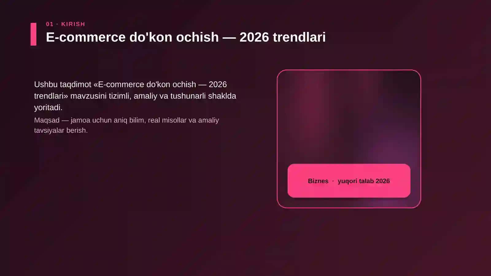 E-commerce do'kon ochish — 2026 trendlari 4