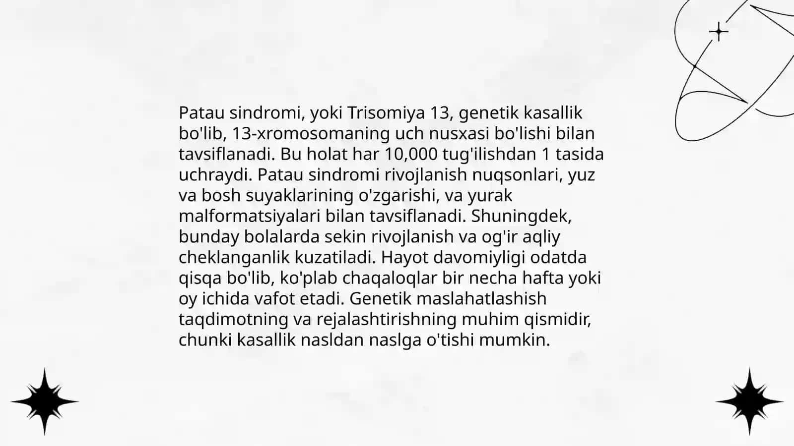Patau sindromi 4