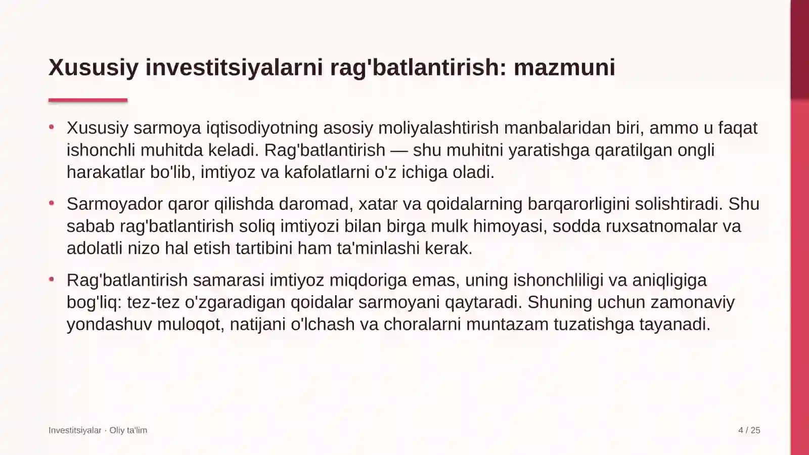 Ko'p tarmoqli shifoxonalarda xususiy investitsiyalarni rag'batlantirish 4