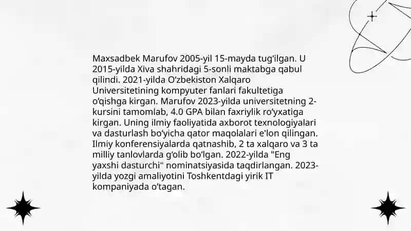Marufov Maxsadbek hayoti 4