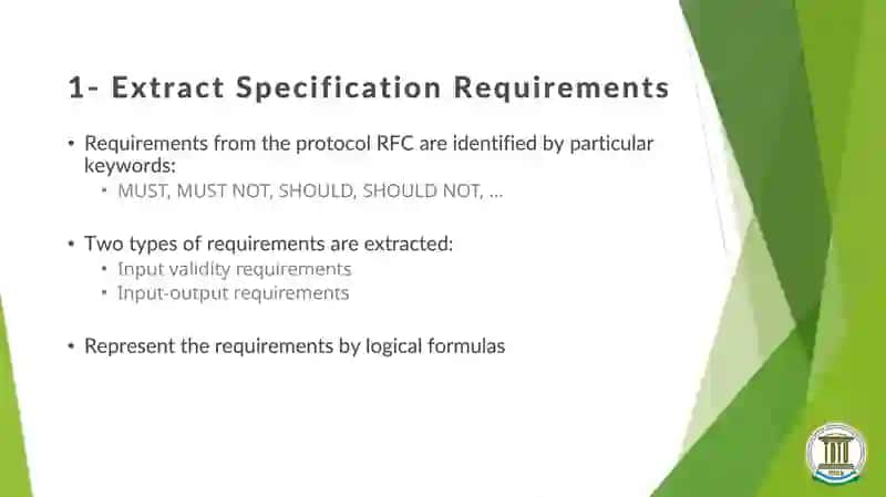 Applying Symbolic Execution to Test Implementations of a Network Protocol Against its Specification 4