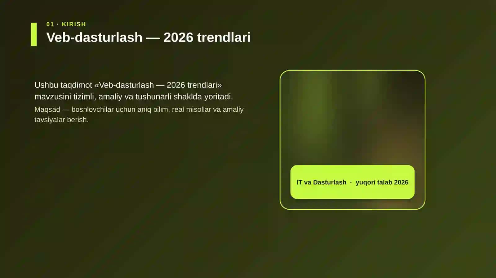Veb-dasturlash — 2026 trendlari 4
