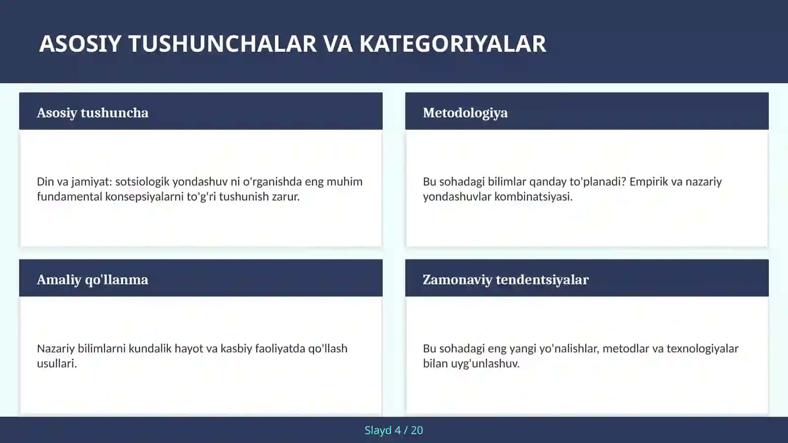 DIN VA JAMIYAT: SOTSIOLOGIK YONDASHUV 4
