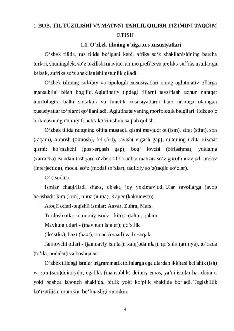 O'zbek tilining xususiyatlari 4