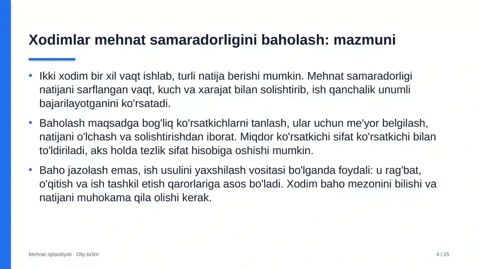 Gulchilikda xodimlar mehnat samaradorligini baholash 4