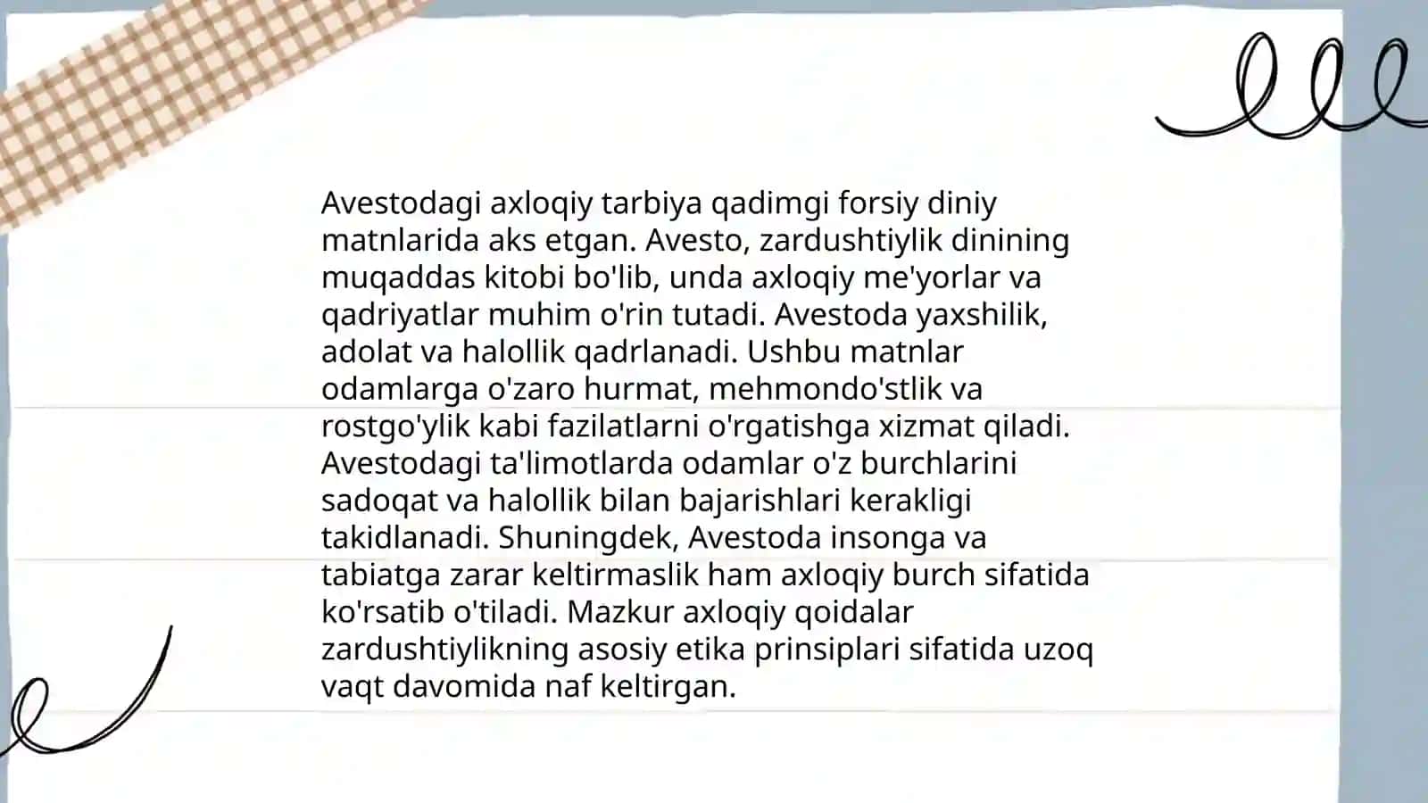 Avestodagi pedogogik qarashlar 4