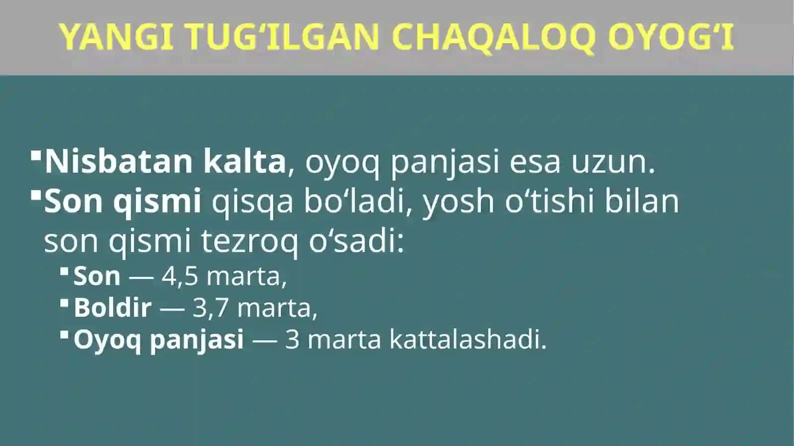 OYOQ SUYAKLARI 4