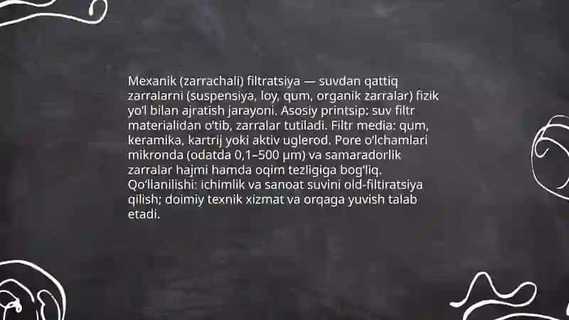 Suv filtrlash asoslari 4