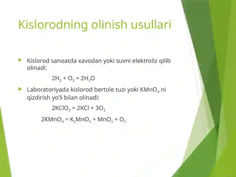 Kislorod elementi 4
