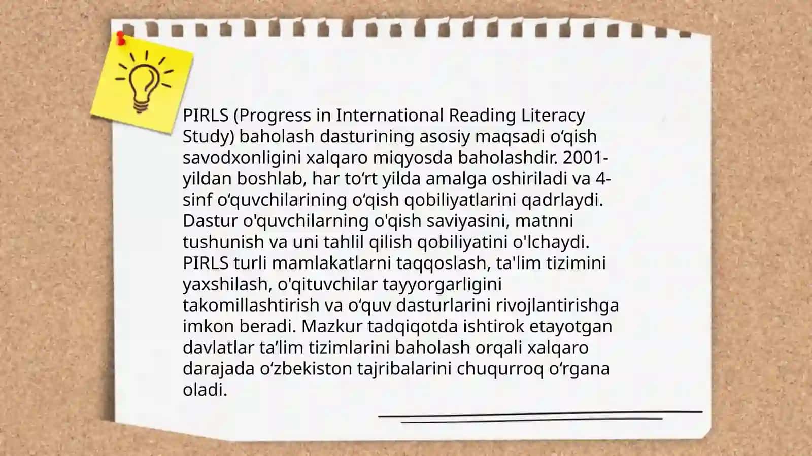 PIRLS xalqaro baholash dasturi 4