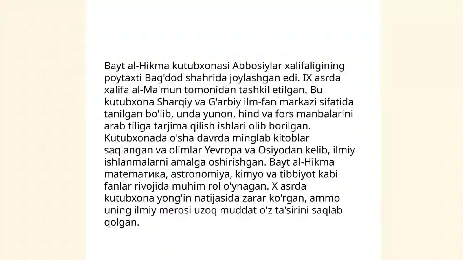 Arab xalifaligida kutubxonalar tarixi 4