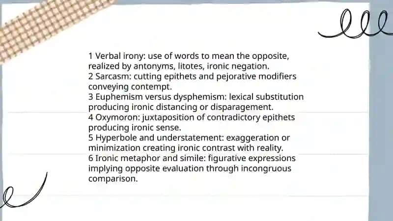 Lexical Stylistic Devices: Irony, Epithet and Oxymoron 4
