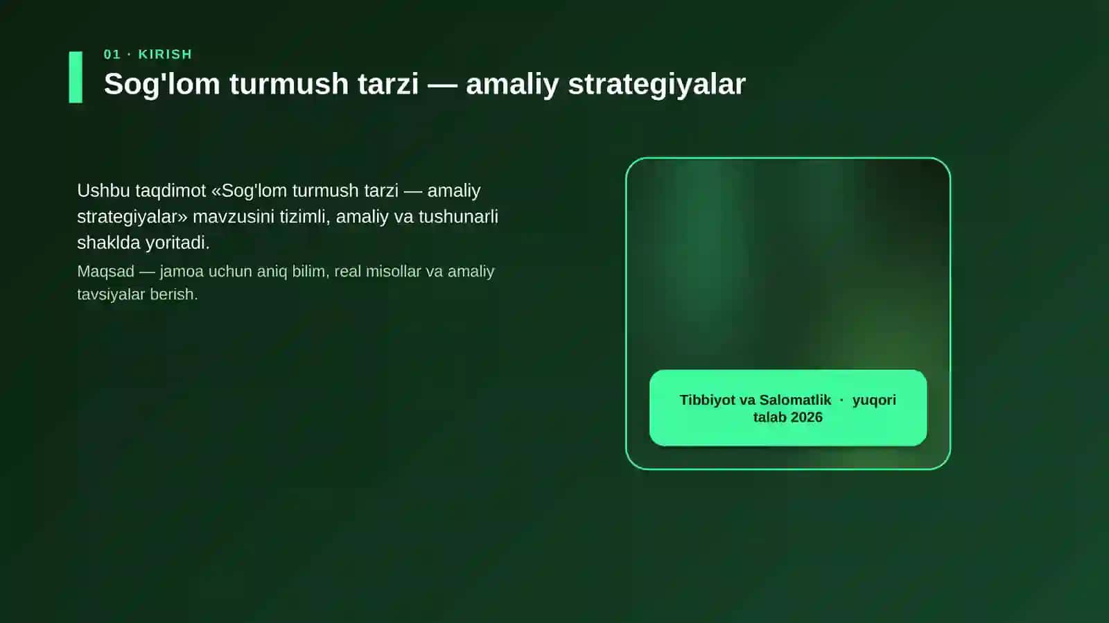 Sog'lom turmush tarzi — amaliy strategiyalar 4