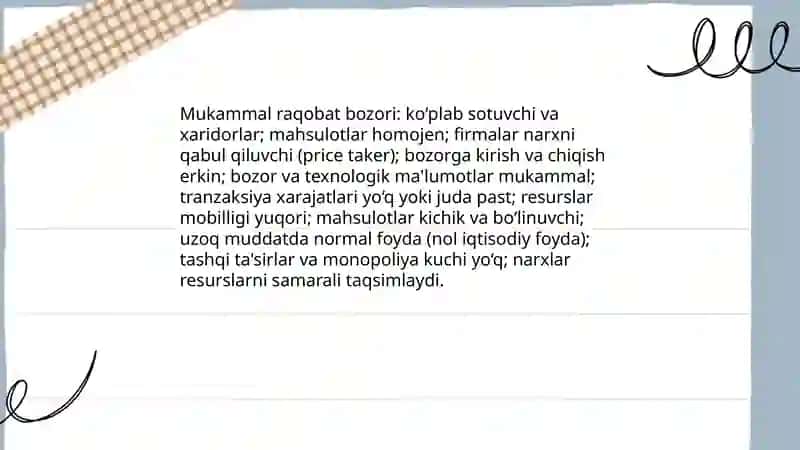 Raqobat nazariyasi va uning asosiy xususiyatlari 4