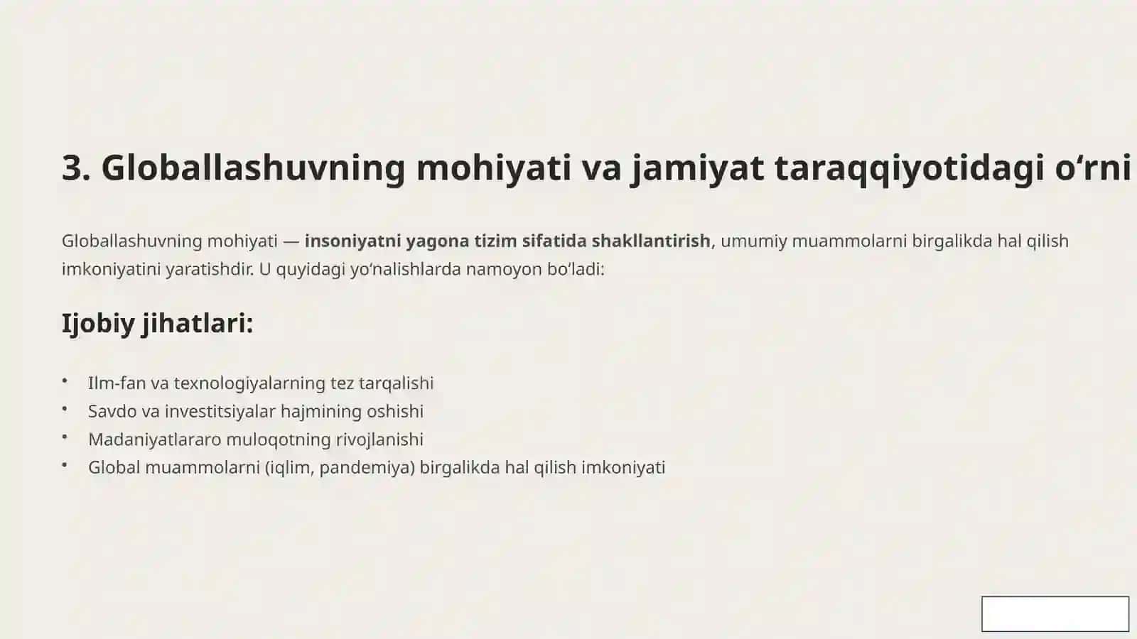 Globallashuv Sabablari va Mohiyati 4
