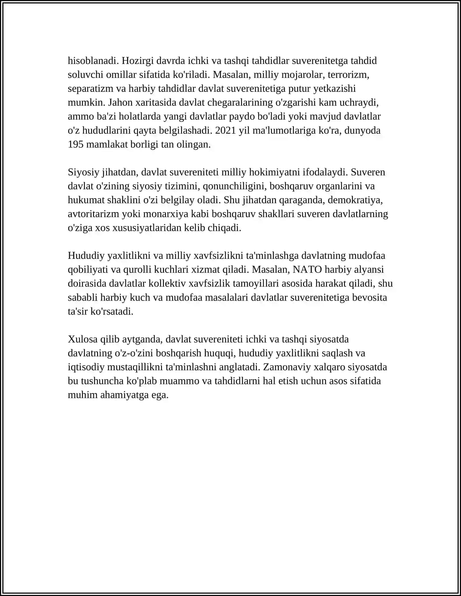REFERAT Mavzu: DAVAN DAVLATI 4