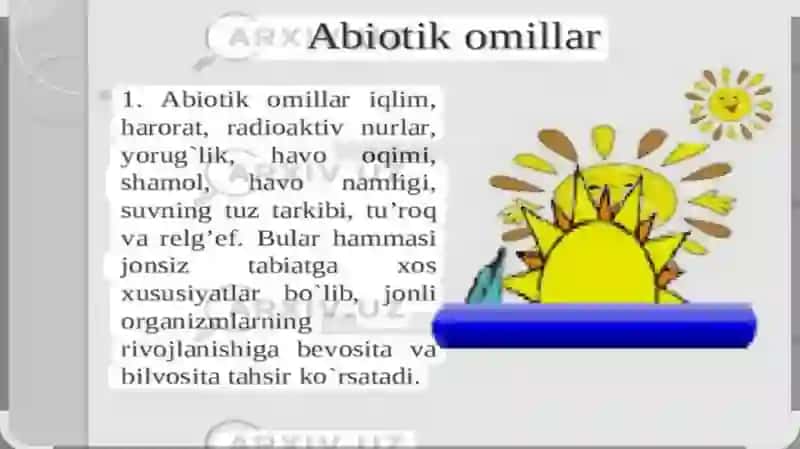 Turli ekologik omillarning Tirik organizmlarga ta’siri 4