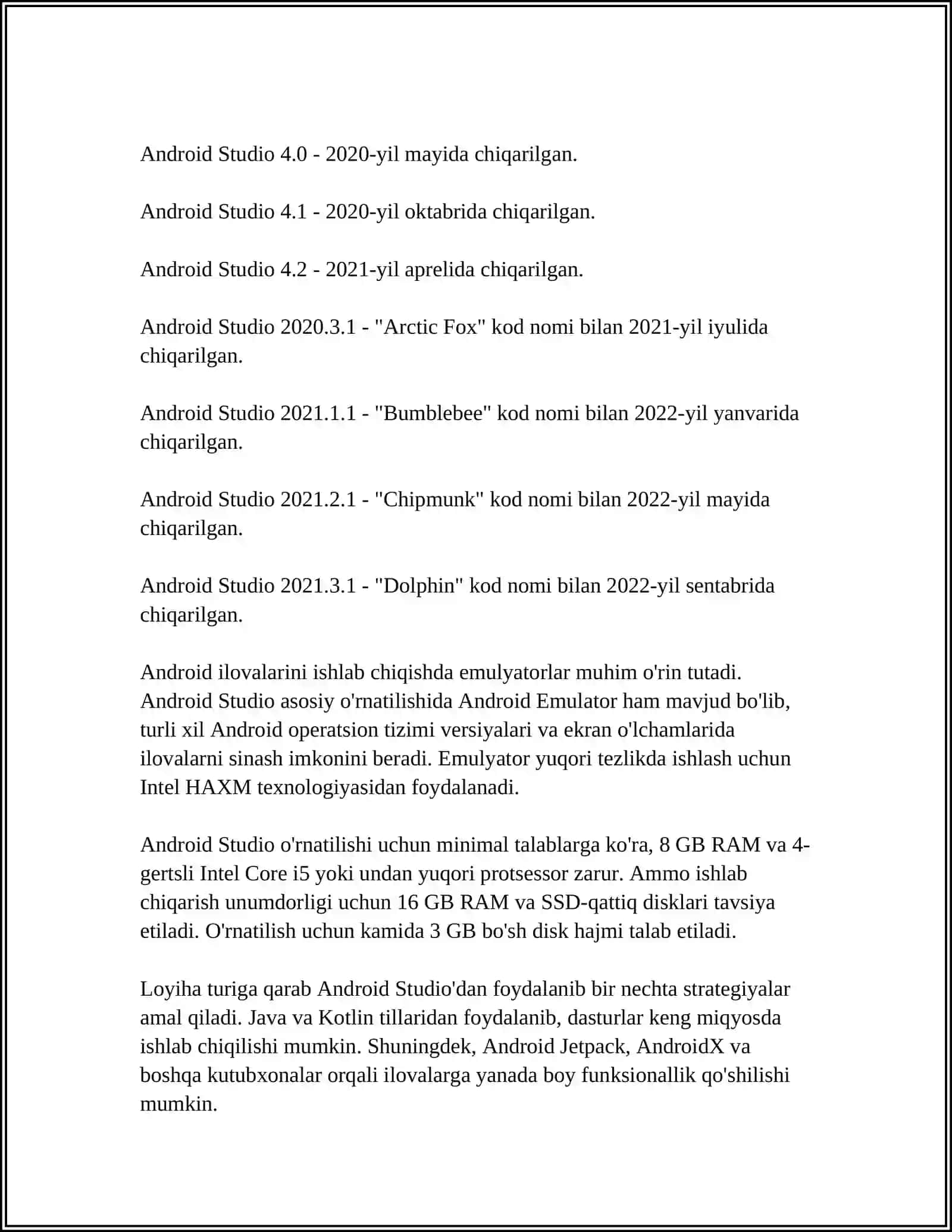 ANDROID STUDIODA LIST 4