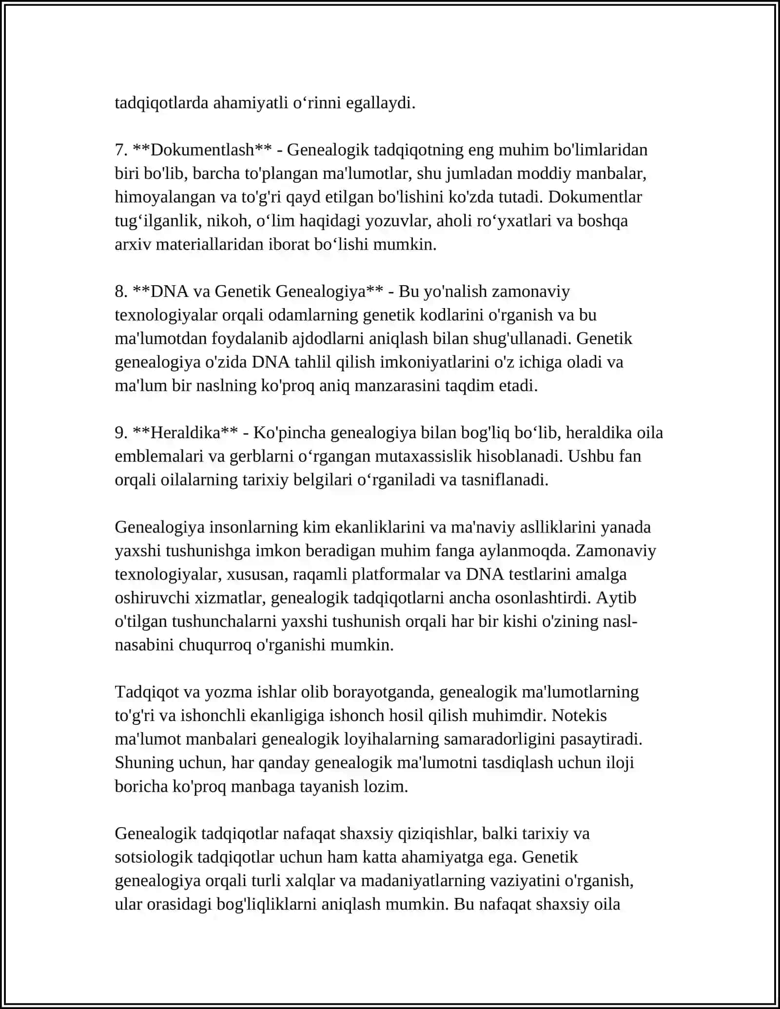 TILLARNING GENEALOGIK TASNIFI 4